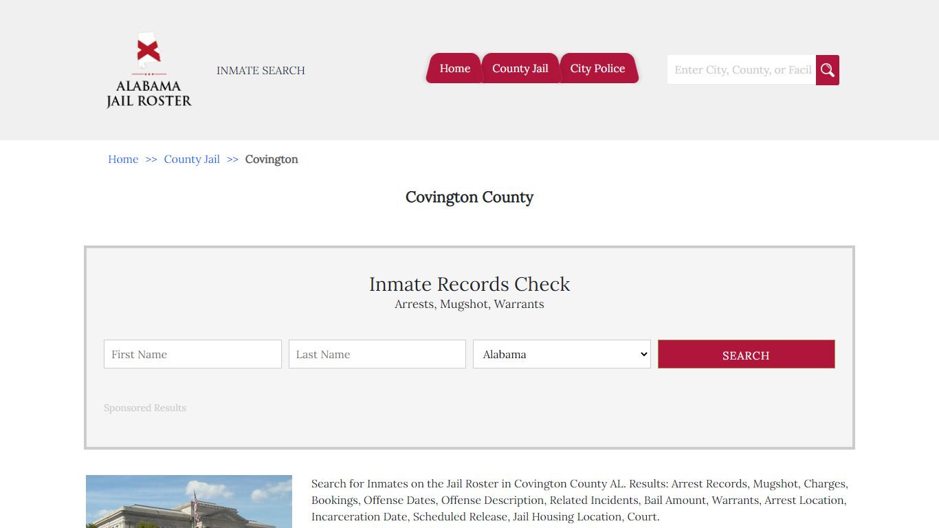 Covington County | Alabama Jail Inmate Search