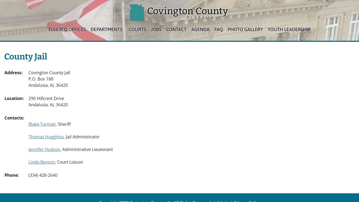 County Jail | Covington County AL